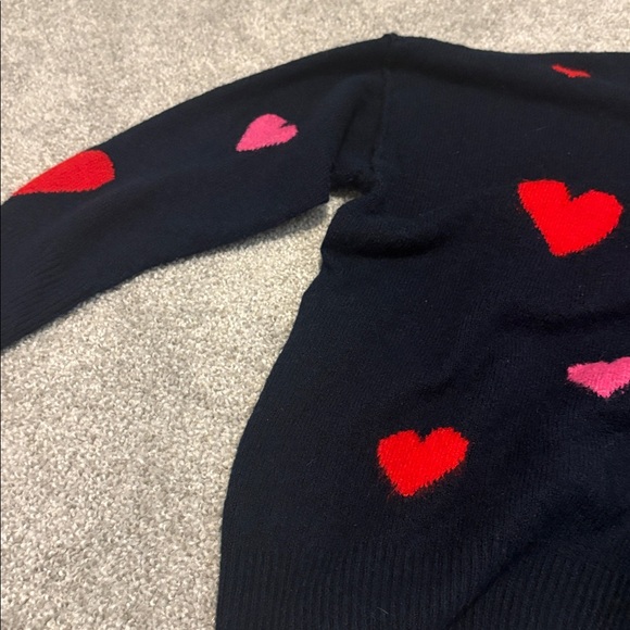 CeCe Navy blue Sweater with Red and Pink Heart Details M - Picture 6 of 6